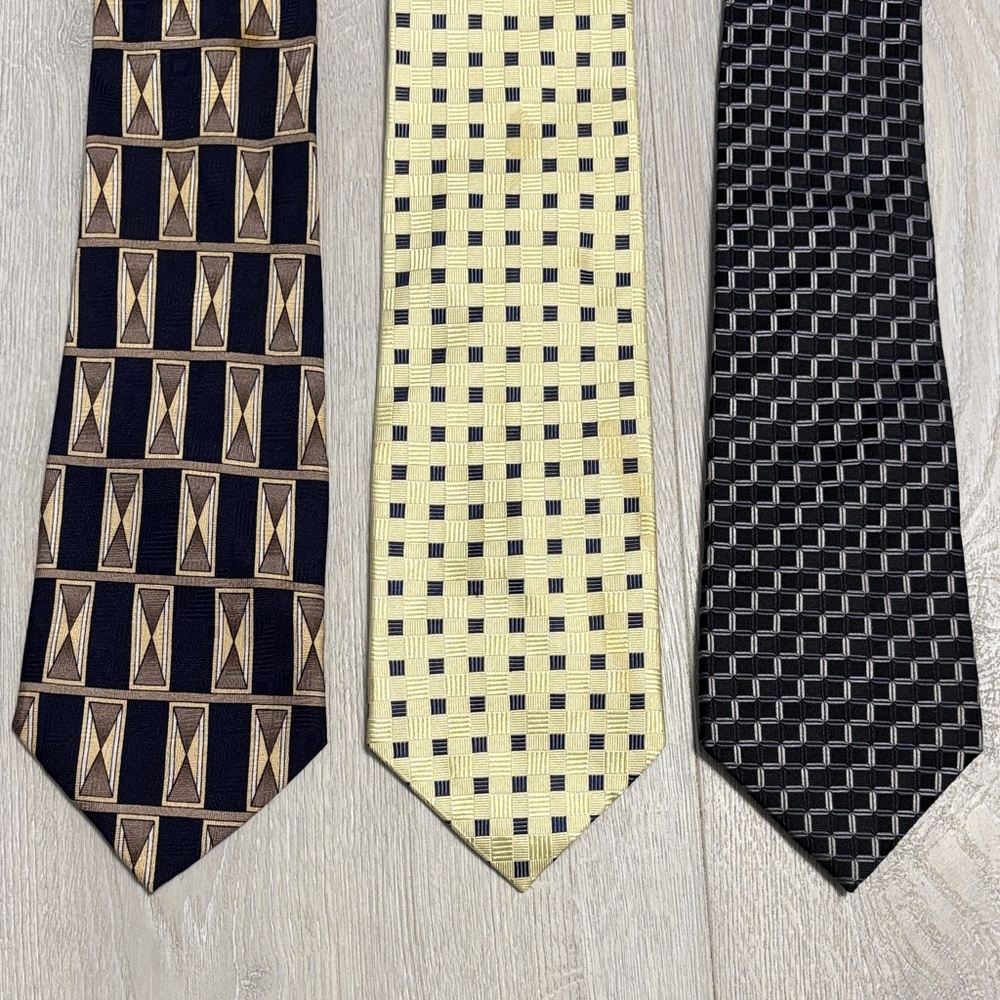 🔥BUNDLESALE Men’s 3 Luxury Silk Tie Set. Bergamo, Countess Mara, Nicola Paone